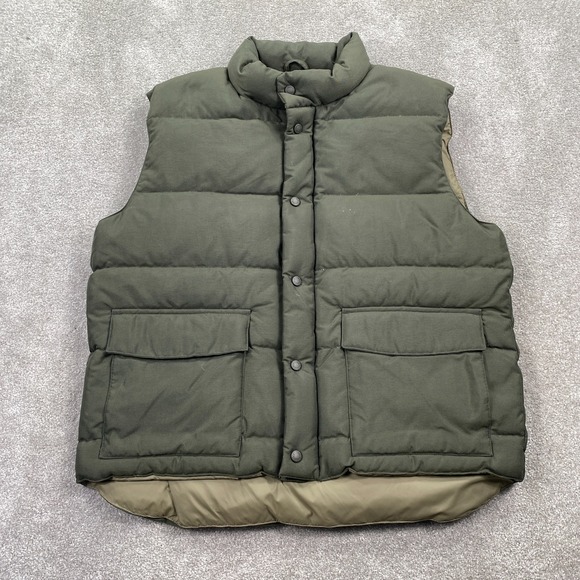 Cabelas Premier Northern Goose Down Full Zip Puffer Vest Men's Size L Green - Picture 1 of 10
